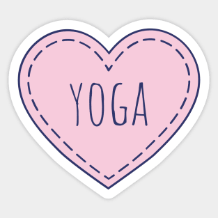 Love Yoga Pink heart Namaste in my heart Sticker